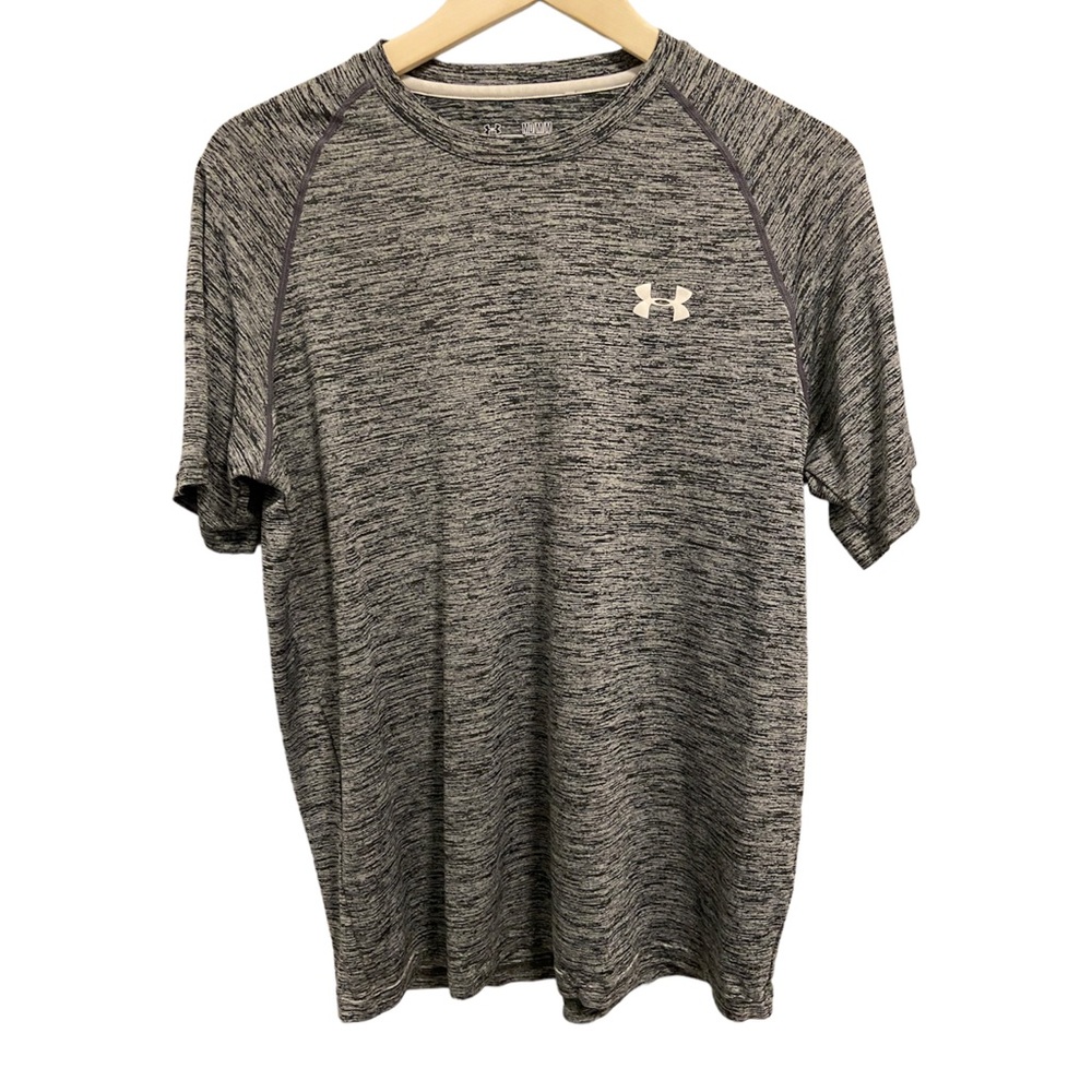 Mens UA SS shirt charcoal size medium GUC.